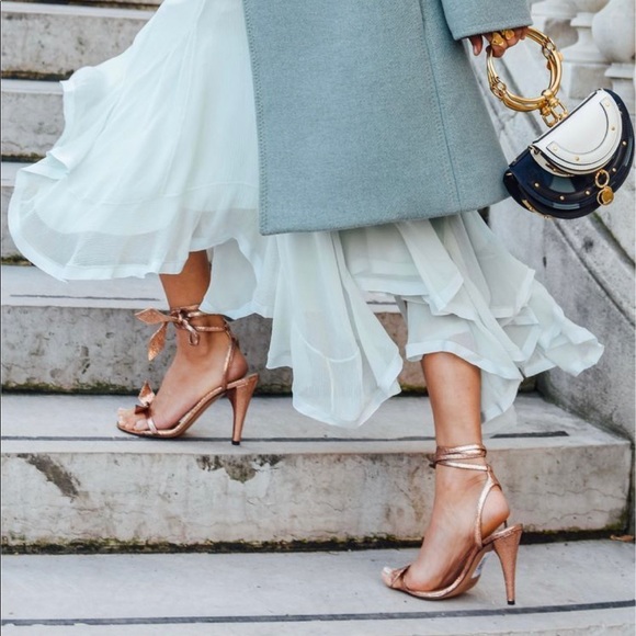 NWT Rose Gold Ankle Strap Heel from Express - Picture 2 of 8